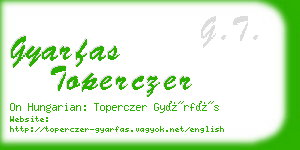 gyarfas toperczer business card